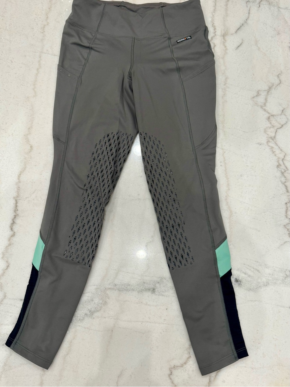 Kerrits equestrian riding tights with silicone knee patches